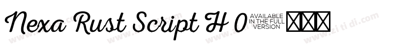 Nexa Rust Script H 0字体转换